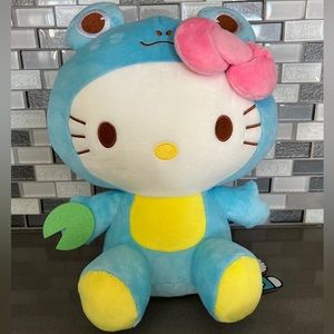 Hello Kitty Sanrio Kawaii Frog Suit Costume Lily Plush Doll Figure 13” BRAND NEW